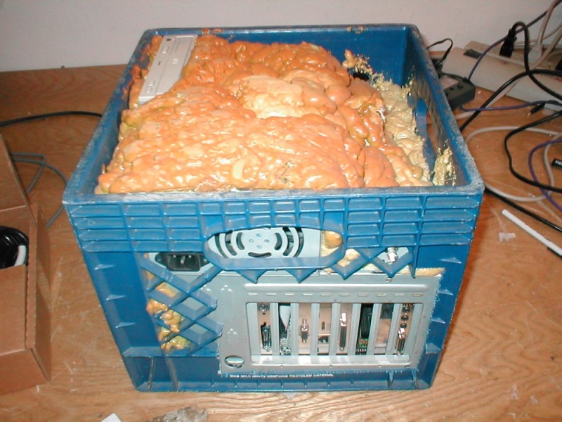 Create meme: computer case from a drawer, the system unit is the most terrible, trash 