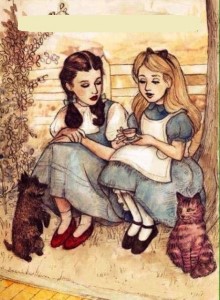 Create meme: alice art, Alice in Wonderland, Dorothy and Alice illustrations