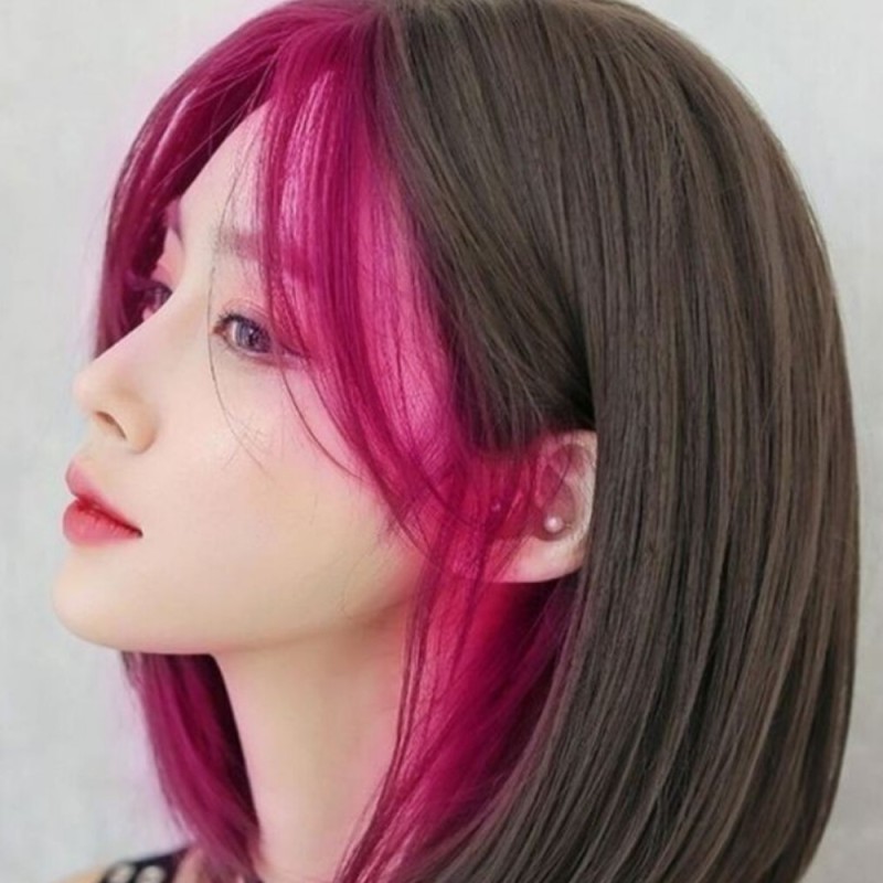 Создать мем: азиатские стрижки, девушка, окрашивание волос цветное