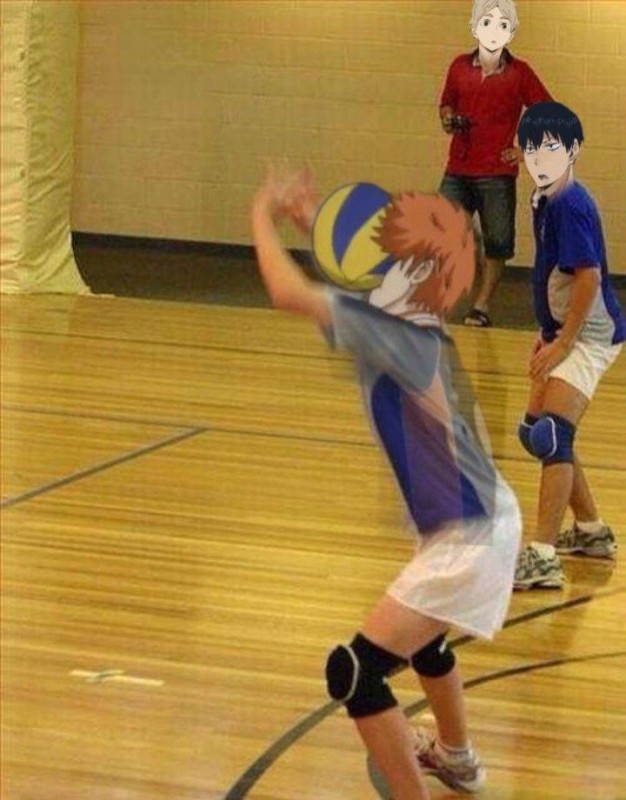 Create meme: ball in the face volleyball, Kageyama volleyball, Kageyama volleyball anime