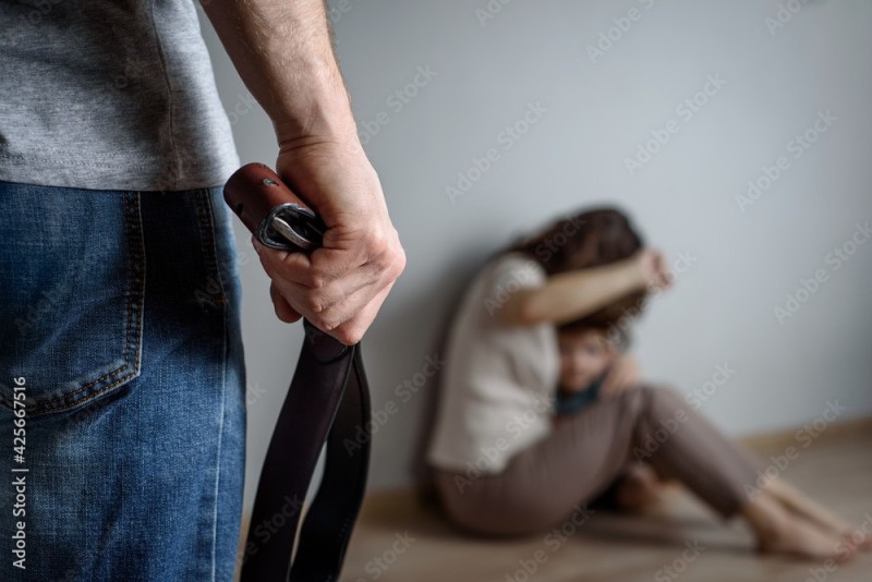 Create meme: family violence, punishment with a belt, domestic violence