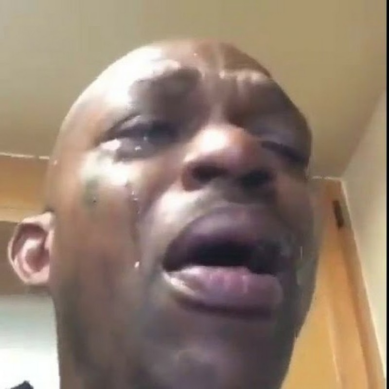 Create meme: crying black man , meme crying nigger, ebony crying
