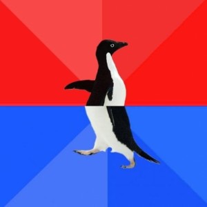Создать мем: пигвин, awesome, пингвин социофоб