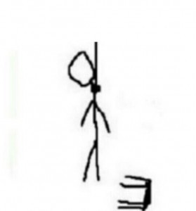 Create meme: meme stickman, stickman hanged meme, stickman