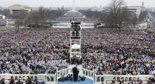 Create meme: Donald trump inauguration, inauguration crowd 2021, Barack Obama inauguration 2009