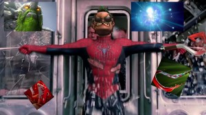 Create meme: Spiderman 2 train, spider-man stops the train, spider-man train