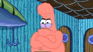 Create meme: Patrick with saliva, Patrick, sponge Bob square pants