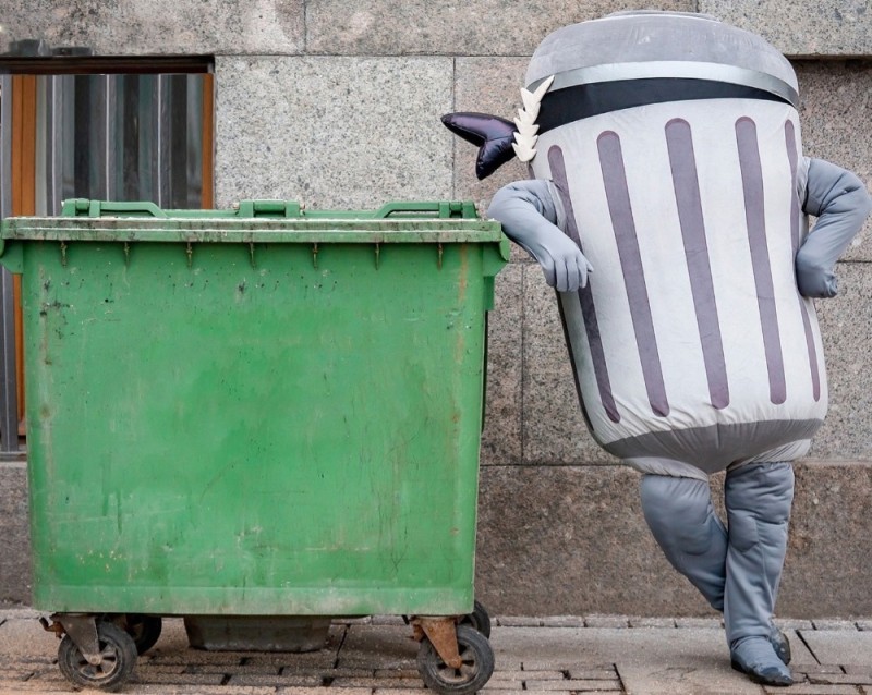 Create meme: trash bin, garbage , a large trash can