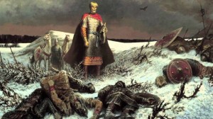 Create meme: evpatiy Kolovrat Wallpaper, paintings of battles in Russia, pictures of soldiers of Russia