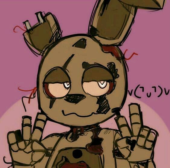 Create meme: cute springtrap, springtrap drawing, springtrap art