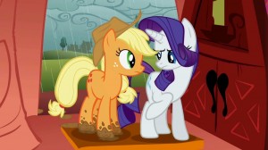 Создать мем: рарити и эпплджек, пони эпл джек и рарити, applejack vs rarity