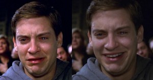 Create meme: Tobey Maguire, Peter Parker meme, crying Tobey Maguire