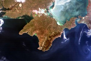 Create meme: Crimea from space