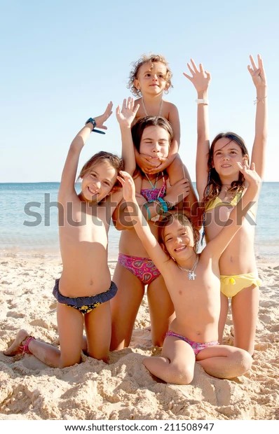 Create meme: little girls on the beach, girls on the beach, teens on the beach