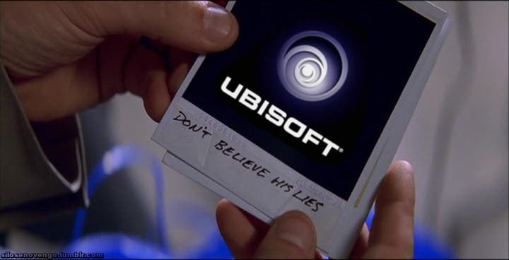 Create meme: ubisoft , don't believe his lies, ubisoft on igromir