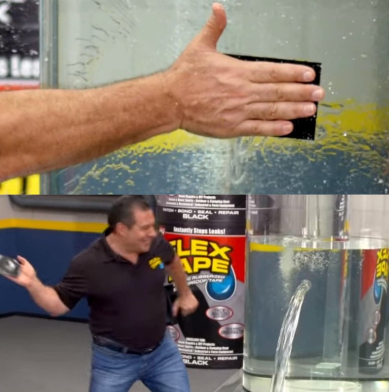 Create meme: a meme with a patch and water, a piece of water meme, flex tape meme