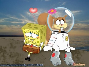 Create meme: spongebob and sandy, cartoon spongebob, sponge Bob square