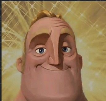 Create meme: mr incredible becoming canny, happy faces Mr. exceptional, Mr. exceptional