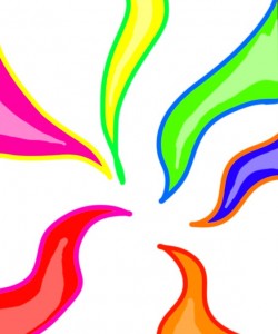 Создать мем: яркий логотип, rainbow clipart, вектор радуга листки