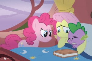 Create meme: Spike and the ponies
