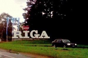 Create meme: Riga, the inscription at the entrance of Poland, photo of the entrance to Riga
