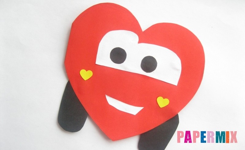 Create meme: valentine cards with your own hands for children, paper valentines, a Valentine with your own hands made of paper