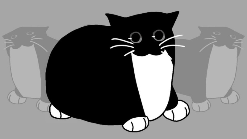 Create meme: cat , the cat is black, cartoon cat 