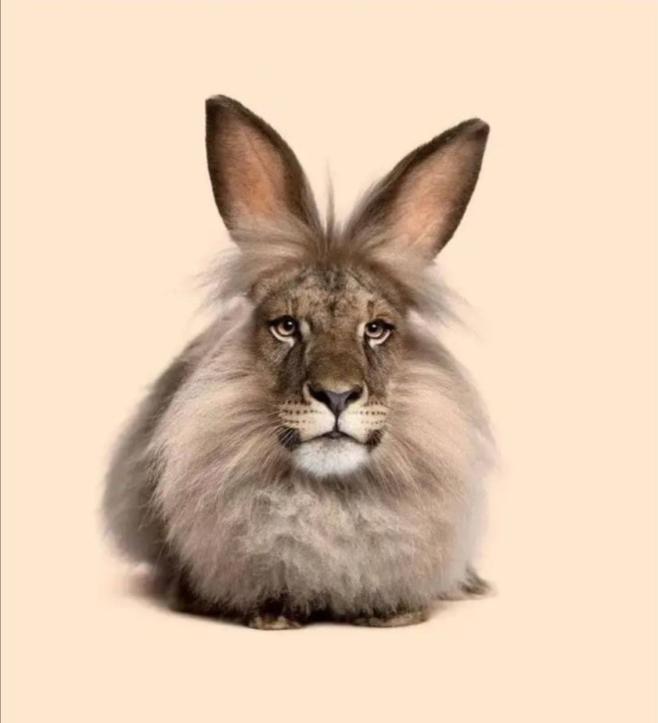 Create meme: Angora lion-headed rabbit, Angora rabbit on a white background, grey rabbit