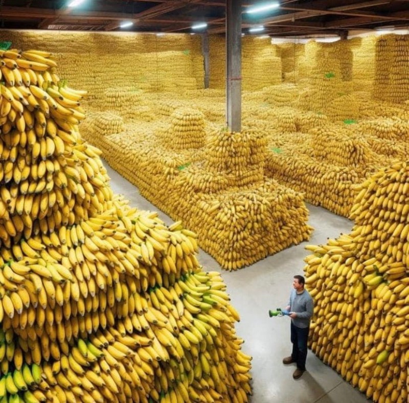 Create meme: a lot of bananas, corn, gmo fields