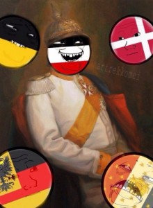 Создать мем: polandball, countryballs, Прусский петушок