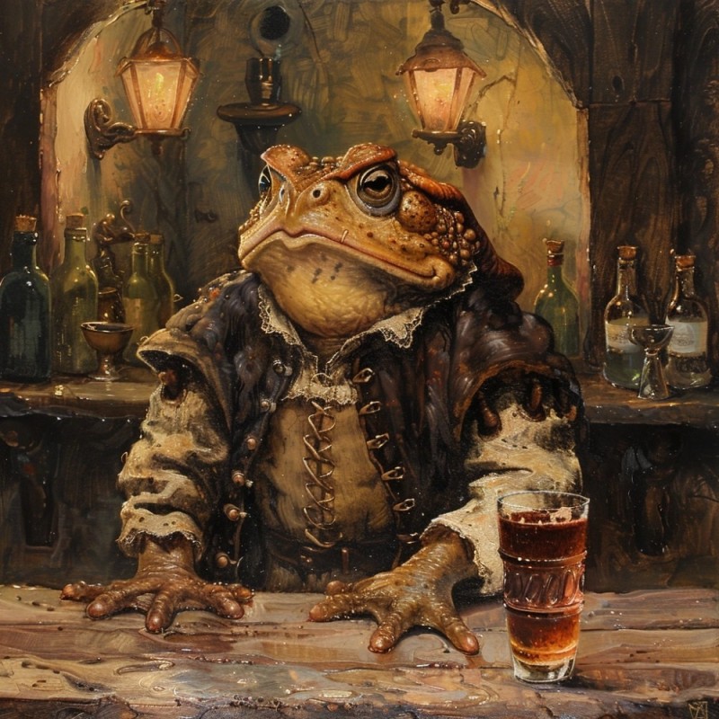 Create meme: frogs, professor of magic, frog art