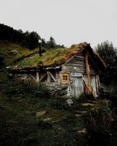 Create meme: Karelia forest hut, old house, village house aesthetics