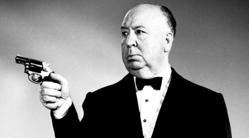 Create meme: Alfred hitchcock portrait, Alfred hitchcock Walt Disney, Alfred Hitchcock with a gun