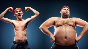 Создать мем: рост мышц, жирный мужчина, толстяк