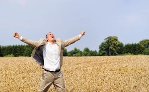 Создать мем: wheat field, человек, человек кричит в поле