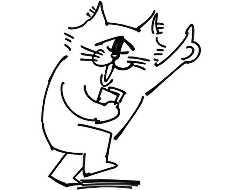 Create meme: cat , cat , decal Simon's cat