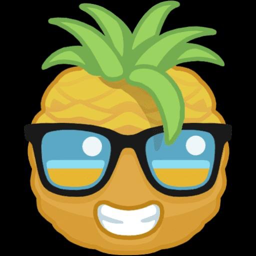 Создать мем: веселый ананас, я ананас, стикеры фруктовощи