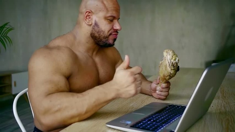 Create meme: Jock at the computer, a wrestler with a laptop, Jock with a laptop
