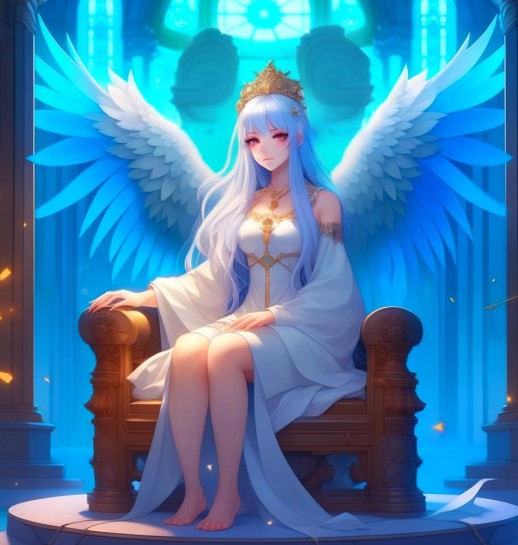Create meme: anime angel, League of angels , girl 