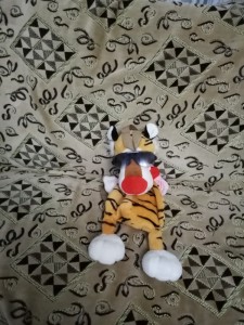 Create meme: soft toy, soft toy tiger, soft toy tiger in clothes