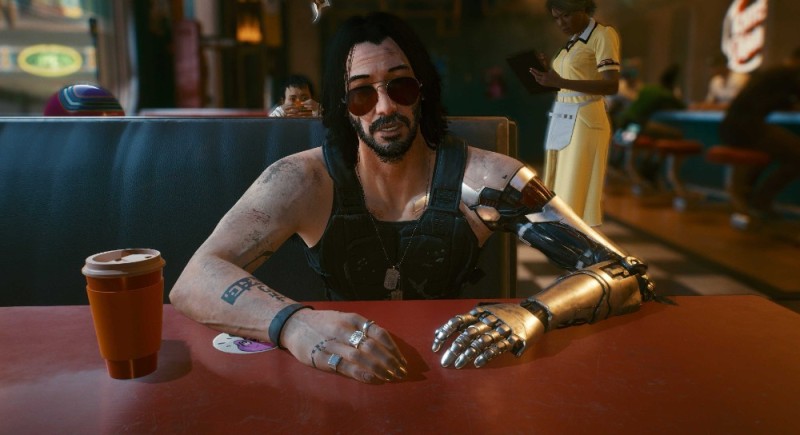 Create meme: cyberpunk 2077 keanu Reeves, cyberpunk 2077 screenshots, Keanu Reeves 