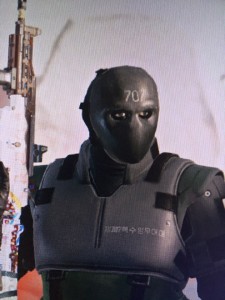 Create meme: black Panther marvel standoff, photos droid k-2s0, fantastic character