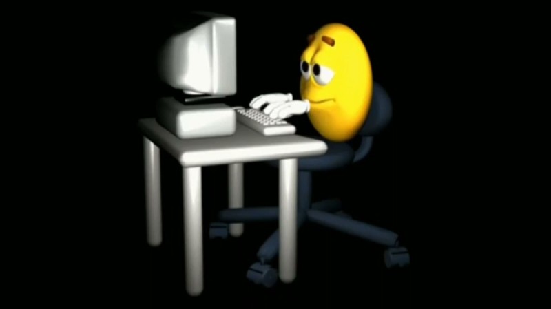Create meme: smiley is sitting at the computer, smiley , smiley computer