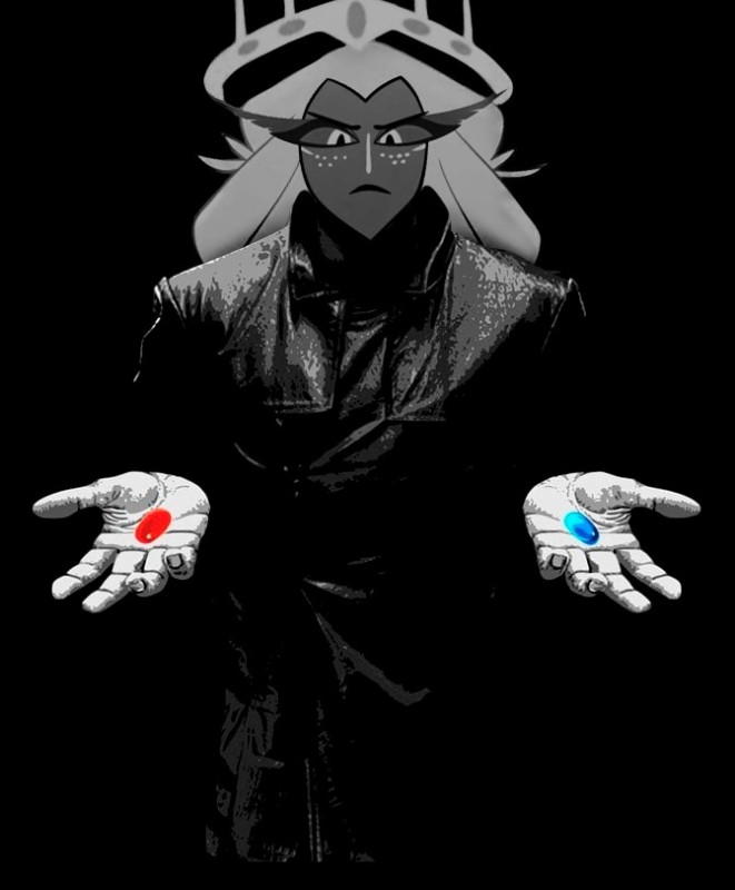 Create meme: neo and Morpheus pills, morpheus pills, neo tablets