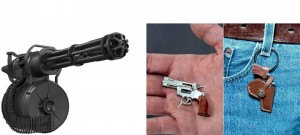 Создать мем: автомат пистолет, револьвер swissminigun 2,34 мм калибром, огромный патрон в меленький пистолет