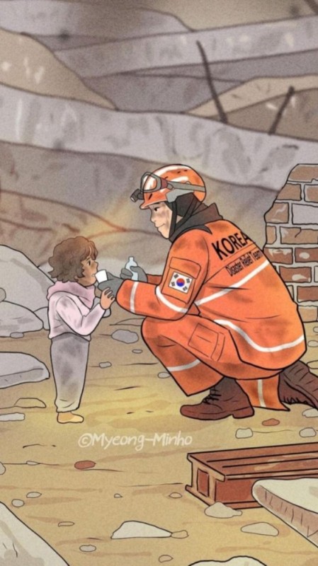 Создать мем: пожарный глазами детей, рисунок спасателя, рисунок пожарного