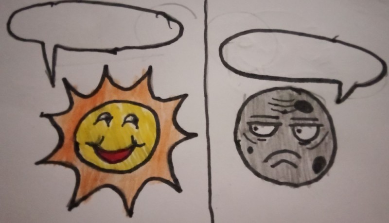 Create meme: figure , the sun thinks, sun comics