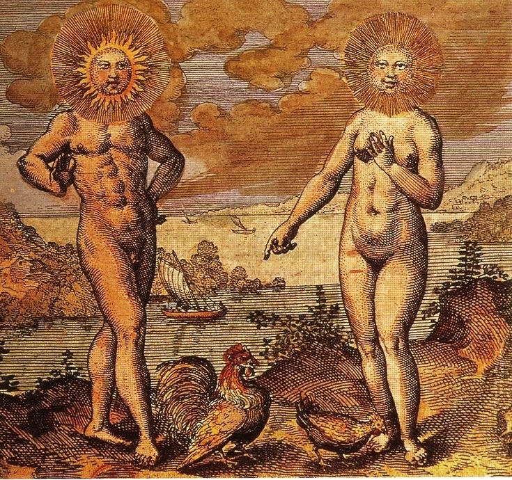 Create meme: Alchemy of the sun and moon, alchemy, alchemical engravings of the sun and moon