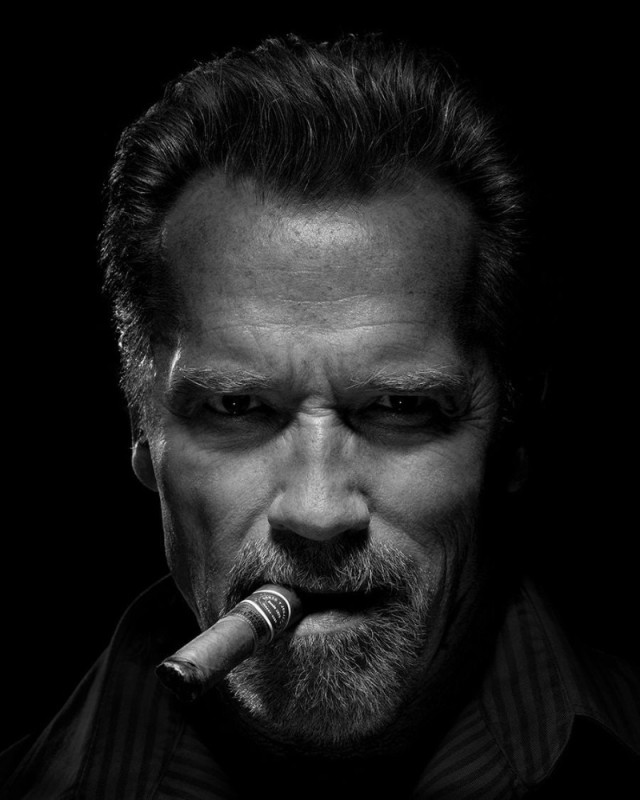 Create meme: background for your desktop, Arnold Schwarzenegger terminator , Schwarzenegger with a cigar