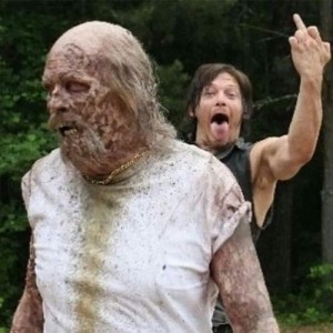 Create meme: The walking dead Daryl fuck middle finger, Daryl Dixon, the walking dead season